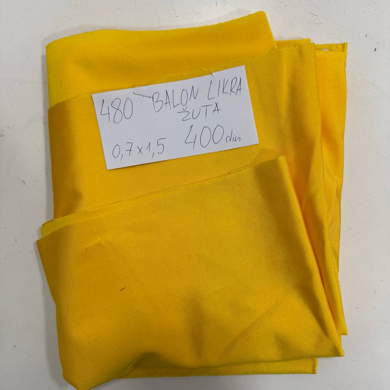 480 BALON LIKRA ZUTA 0,7x1,5