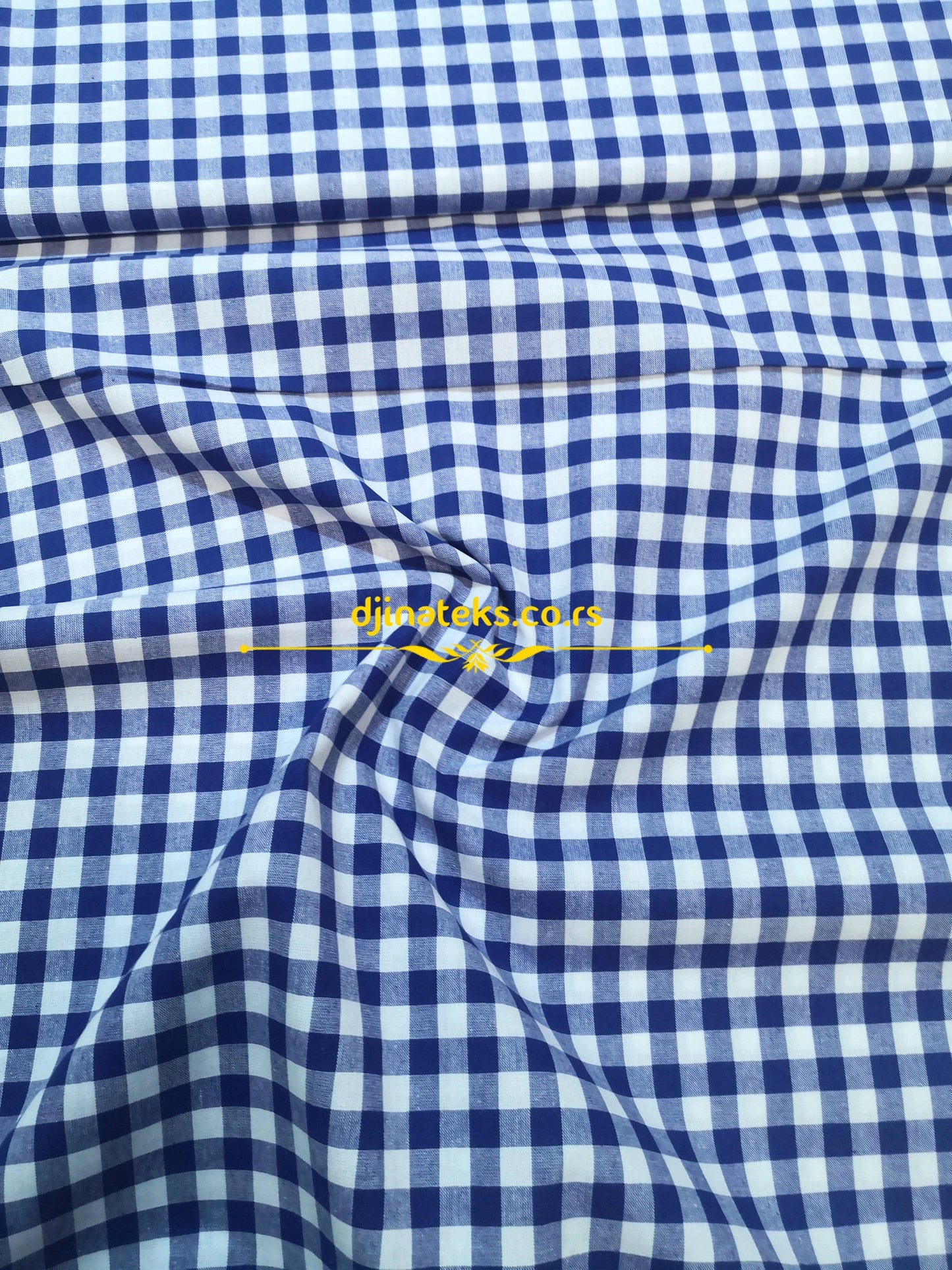 100% Pamucni Plavi Karirani Stolnjak Kanafast – Više Dimenzija (130x130, 130x170, fi130…)
