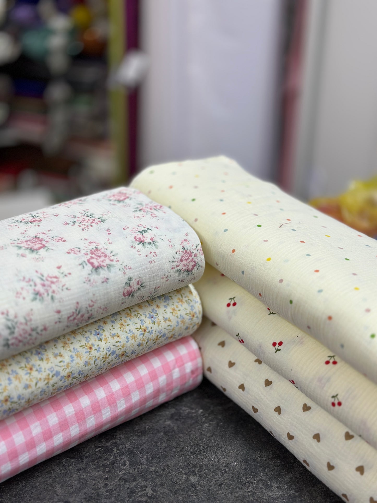 Krep Muslin sareni Pamuk Lagan i Prozracan Materijal za Letnju Odecu