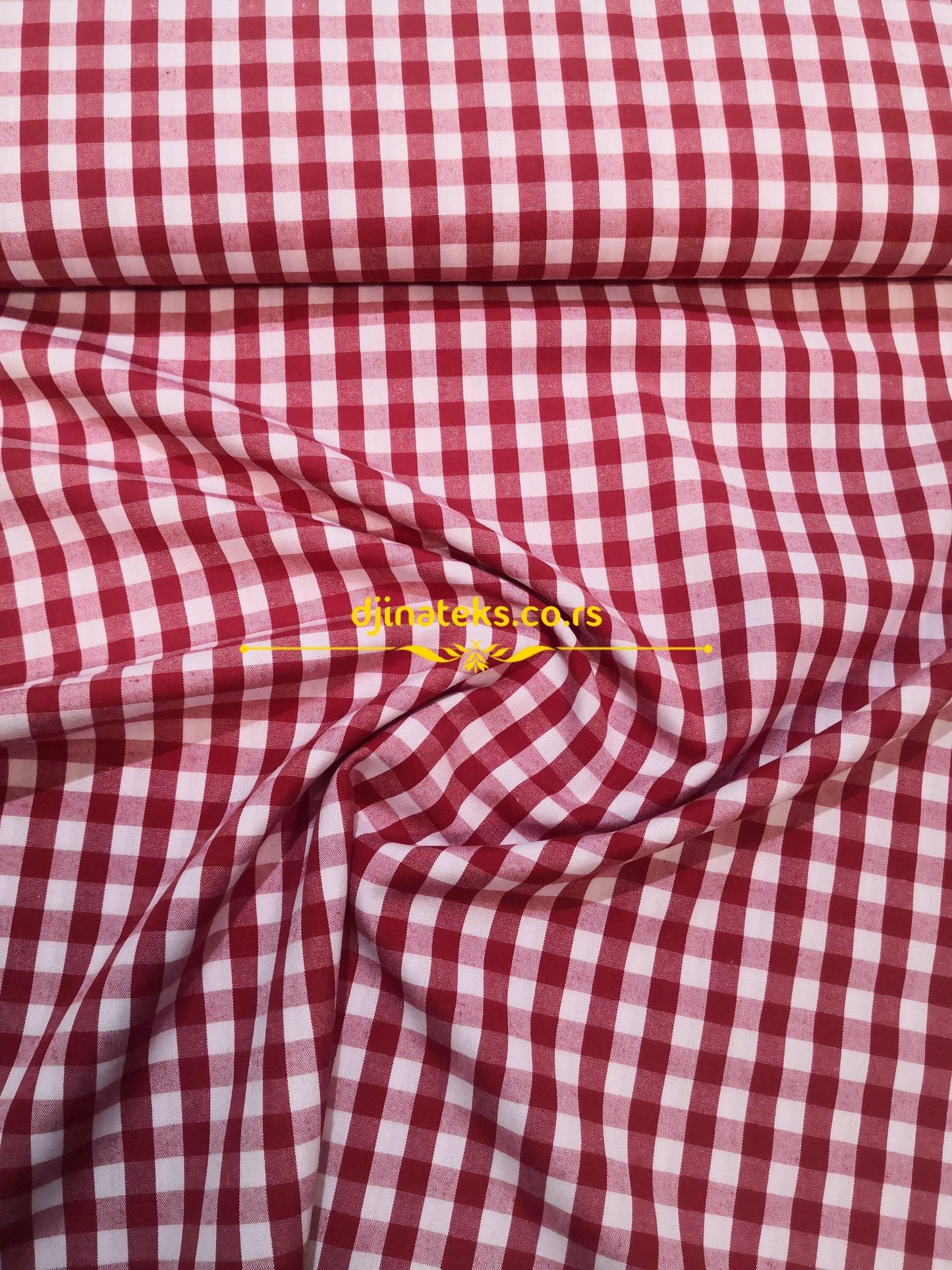 100% Pamucni Crveni Karirani Stolnjak Kanafast – Više Dimenzija (130x130, 130x170, fi130…)