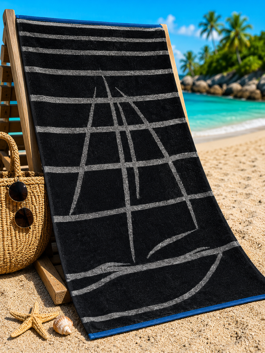 Retro Peškir za Plažu 150x75 cm – Više Dezena - DjinaTeks