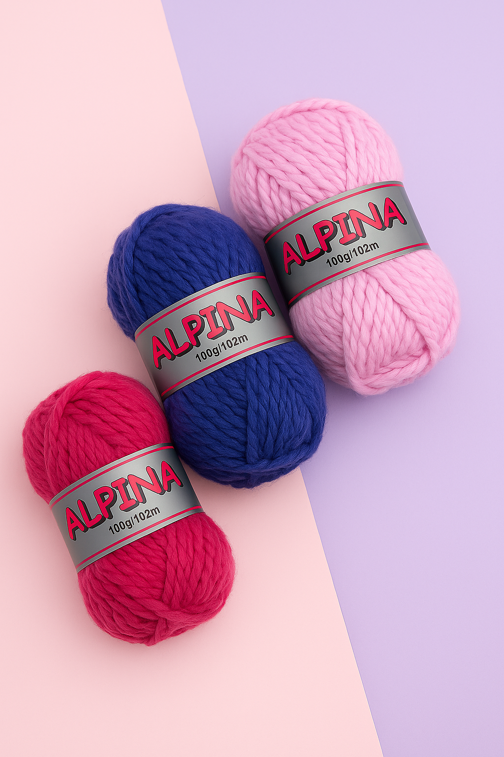Makedonska Vunica za Pletenje Alpina 100% Akril 100g/102m