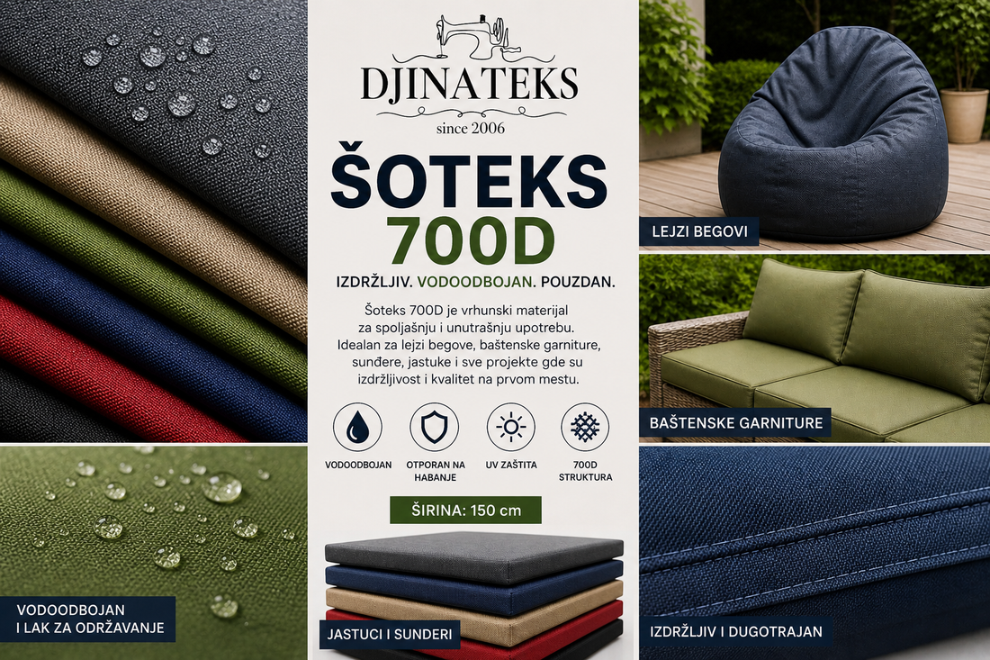 Šotеks 700D – najbolji materija l za lejzi begove, baštenski nameštaj i spoljašnju upotrebu 💪