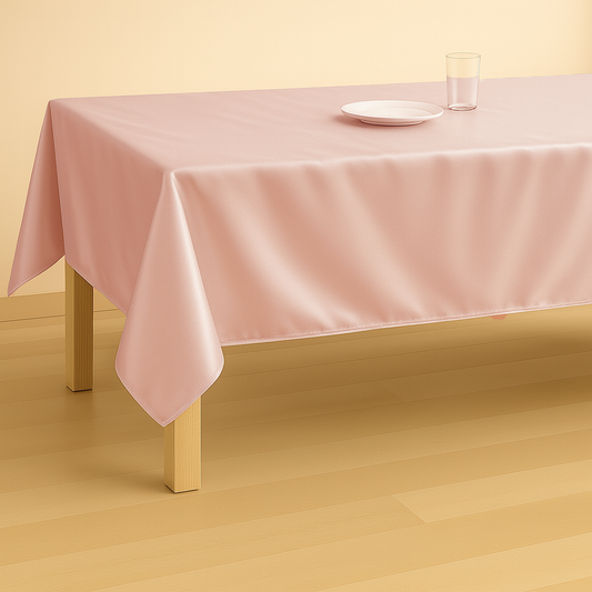 Bebi Roze Damast Glat Gotov Stolnjak Više Dimenzija (135x135, 180x135, 220x135, 275x135)