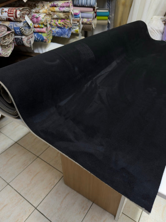 Alkantara Premium Crna – Materijal za Auto Enterijer i Tapetarstvo | 150 cm - DjinaTeks