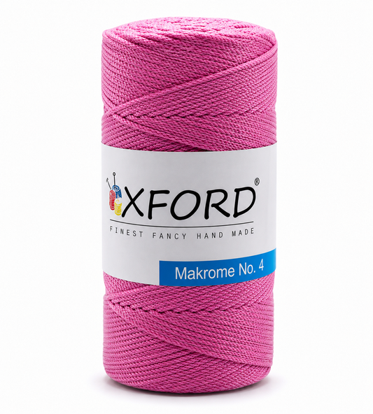 OXFORD Macrame No.4 konac za makrame u više boja – zelena, crna, plava i lila, 100% poliester, idealan za handmade projekte, torbe, zidne dekoracije i držače za saksije.