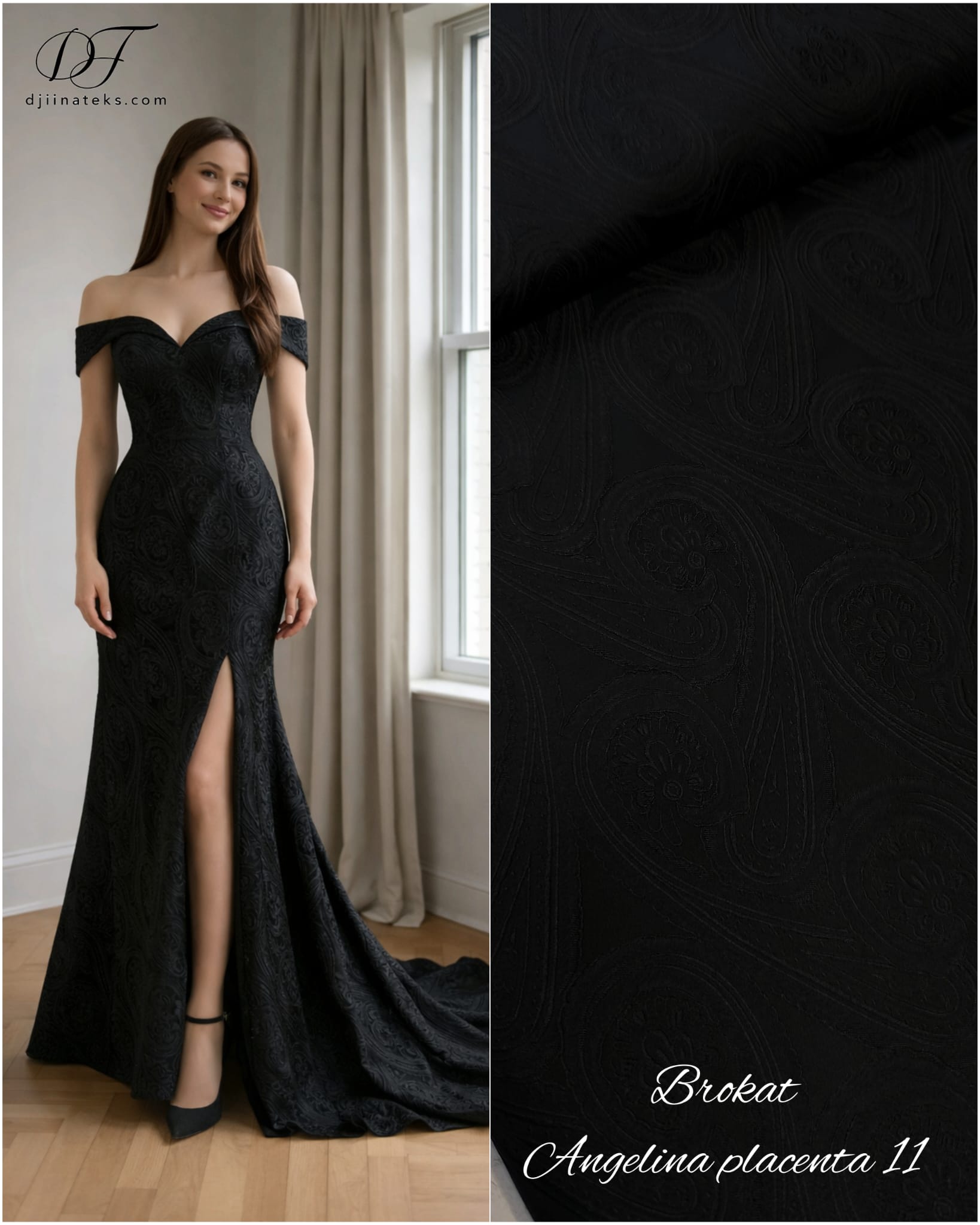 Brokat ANGELINA PLACENTA– svecani brokat za haljine - DjinaTeks