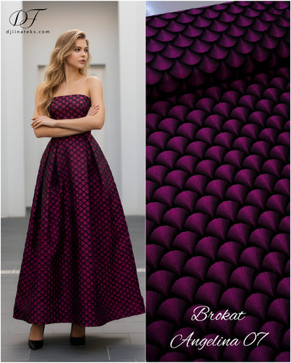 Brokat ANGELINA– luksuzni svecani brokat sa reljefnim dezenom - DjinaTeks