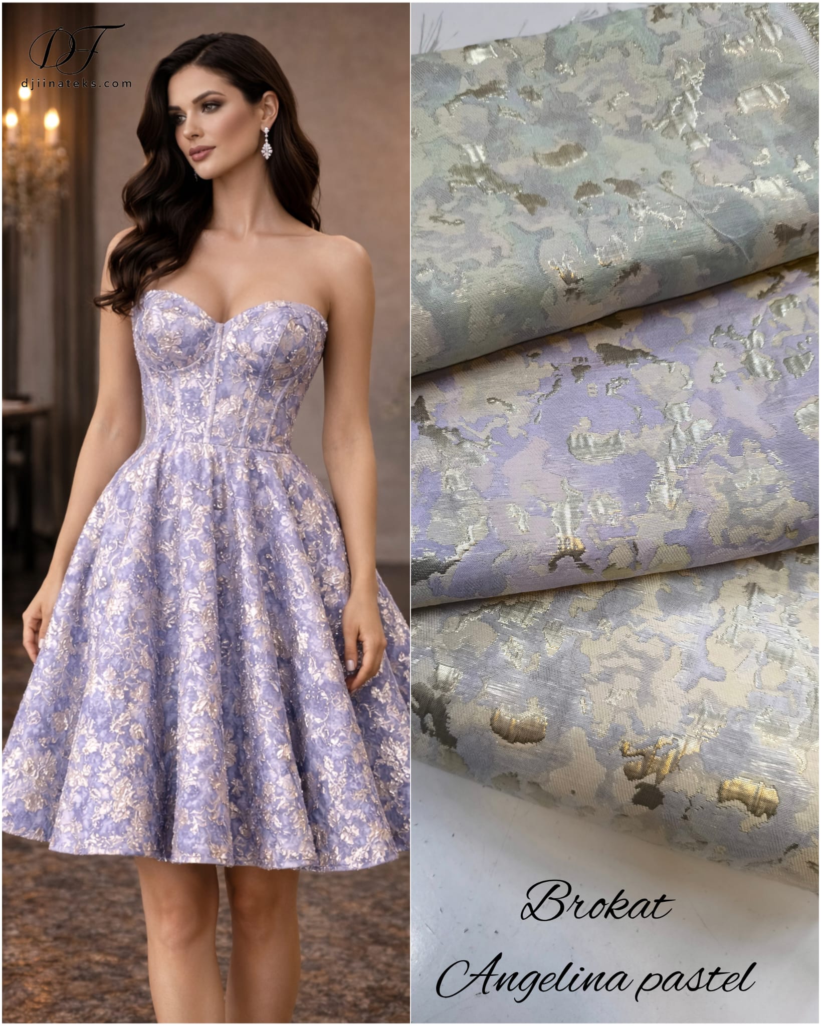 Brokat ANGELINA PASTEL – svecani brokat za matura haljine - DjinaTeks