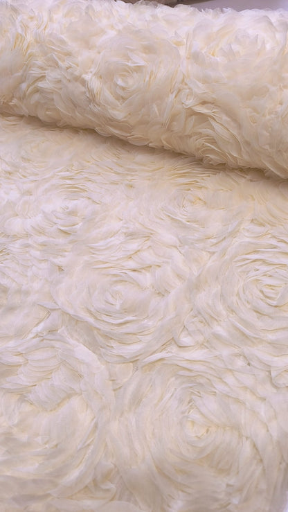 3D Čipka sa ružama „MIMI“ – Statement luksuz za glamurozne kreacije - DjinaTeks