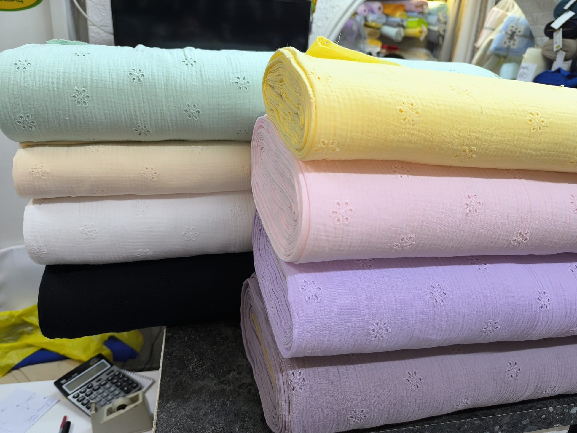 Vezeni krep muslin 100% pamuk – 150 cm - DjinaTeks