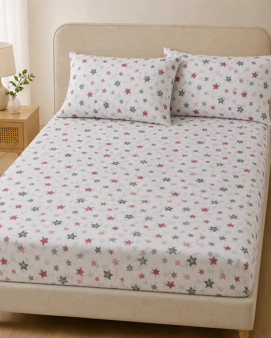 Ranfors posteljina po meri – šarene zvezdice – 100% pamuk