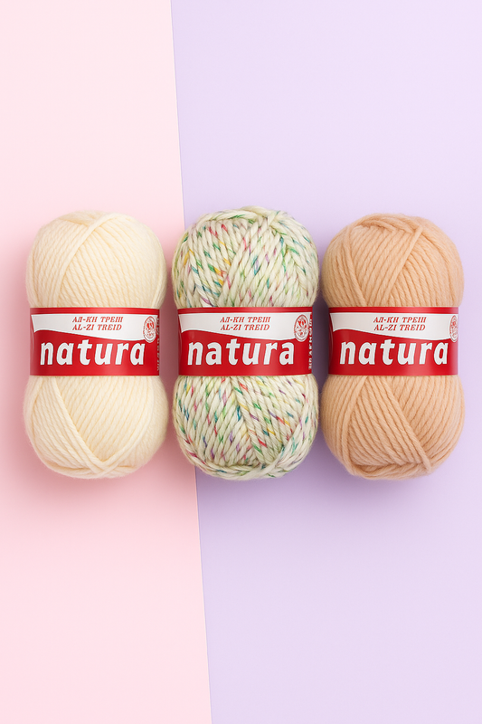 Vunica Natura 100g – 100% prirodna vunena nit iz Makedonije, idealna za pletenje, heklanje, kape, salove i dzempere
