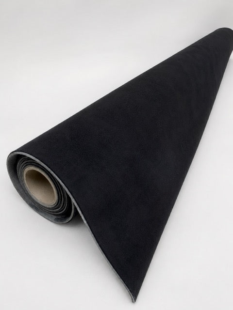 Alkantara Premium Crna – Materijal za Auto Enterijer i Tapetarstvo | 150 cm - DjinaTeks