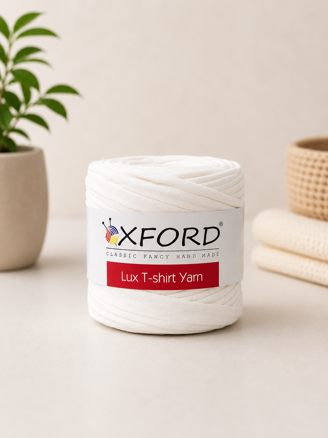 OXFORD Lux T-Shirt Yarn – Recycled Textile Yarn za Torbe, Korpice i Heklane Dekoracije - DjinaTeks