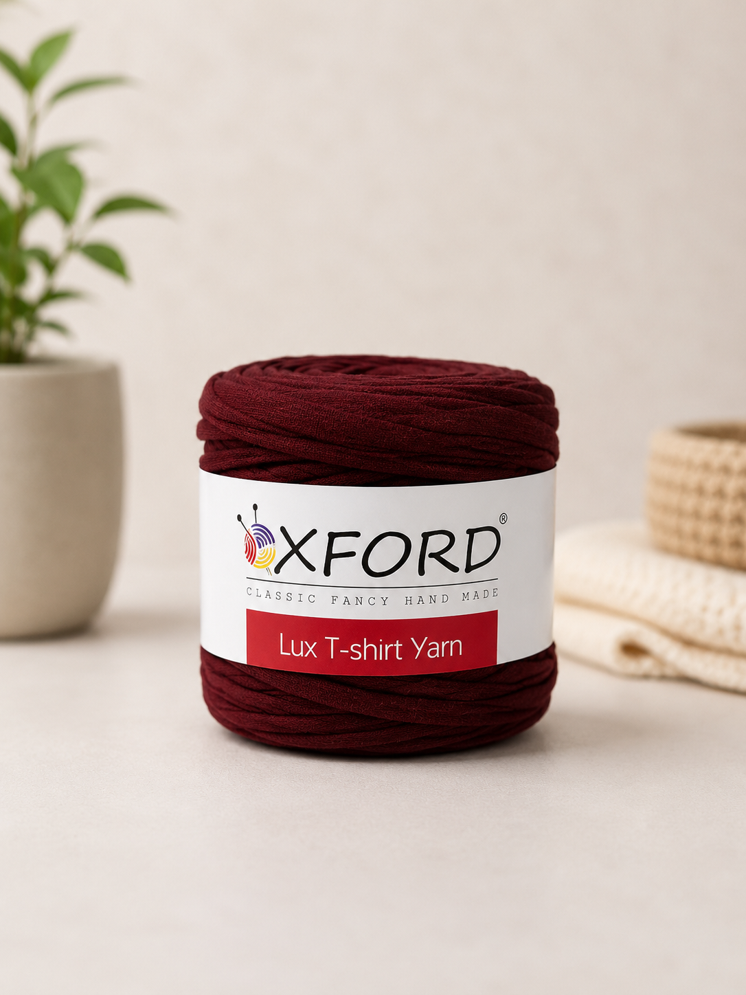 OXFORD Lux T-Shirt Yarn – Recycled Textile Yarn za Torbe, Korpice i Heklane Dekoracije - DjinaTeks