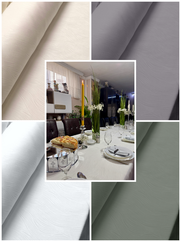 Damast Magicni PS Talasi Stolnjaci za Proslave Hotelski Stolnjaci Draperi - DjinaTeks