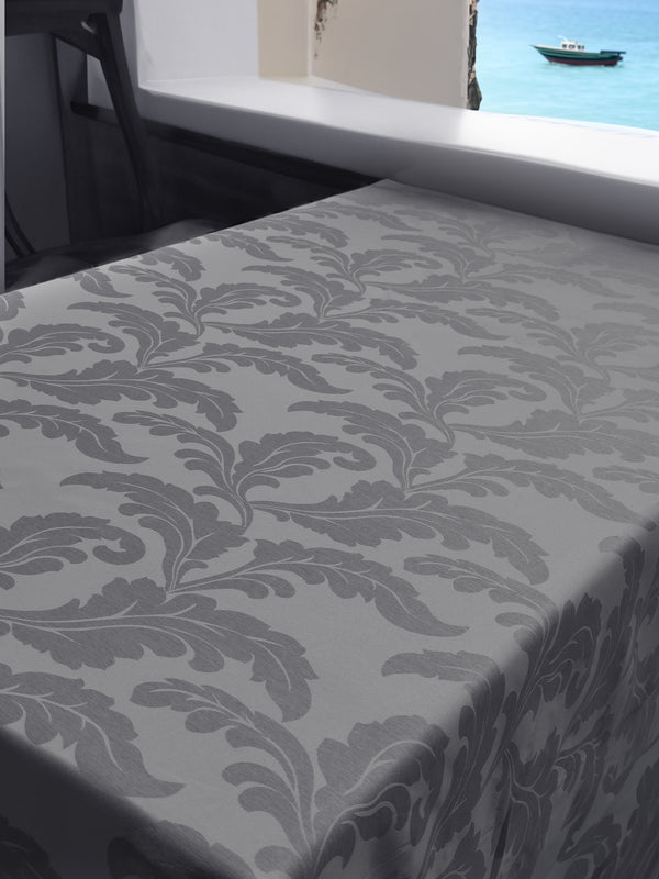 Sivi Damast List Gotov Stolnjak Više Dimenzija (145x145, 180x145, 200x145, 220x145, 275x145)