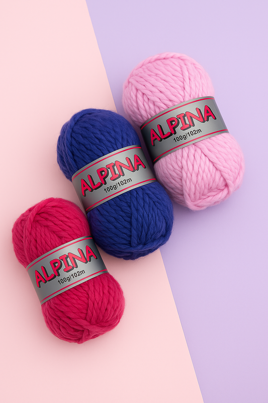 Makedonska Vunica za Pletenje Alpina 100% Akril 100g/102m