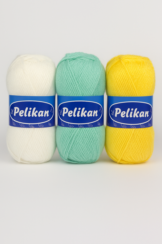 Makedonska Vunica za Pletenje Pelikan 100% Pan 100g/142m