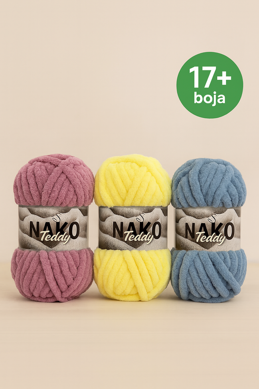 Teddy plišana vunica 200g/22m – Jumbo mekana vunica za dekice i igračke