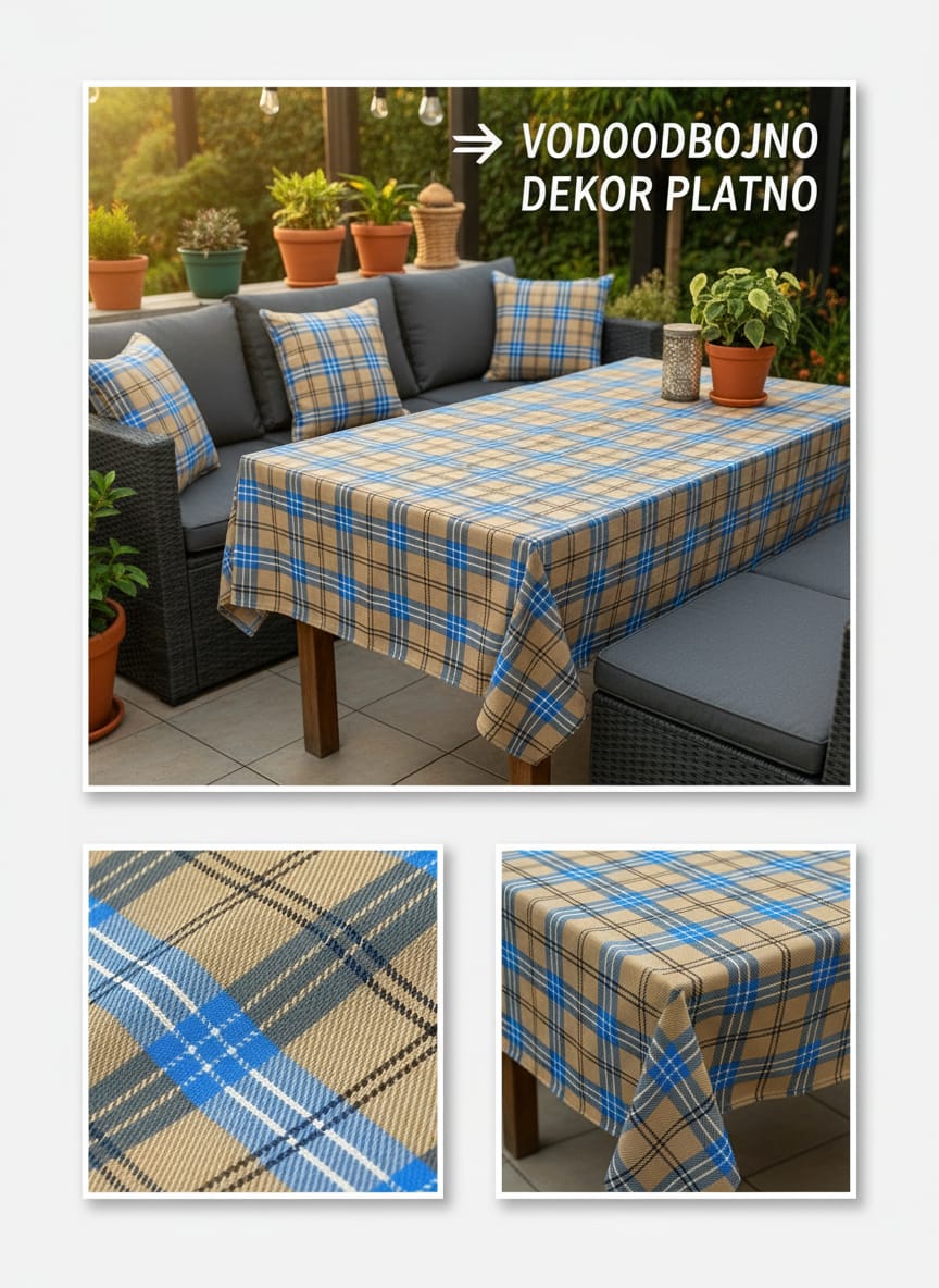 Teflonski Dekor Sareni Platno za Baštenski Nameštaj - DjinaTeks