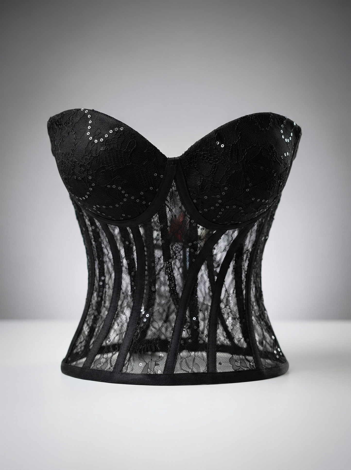 korset crni sa sljokicama za maturske haljine