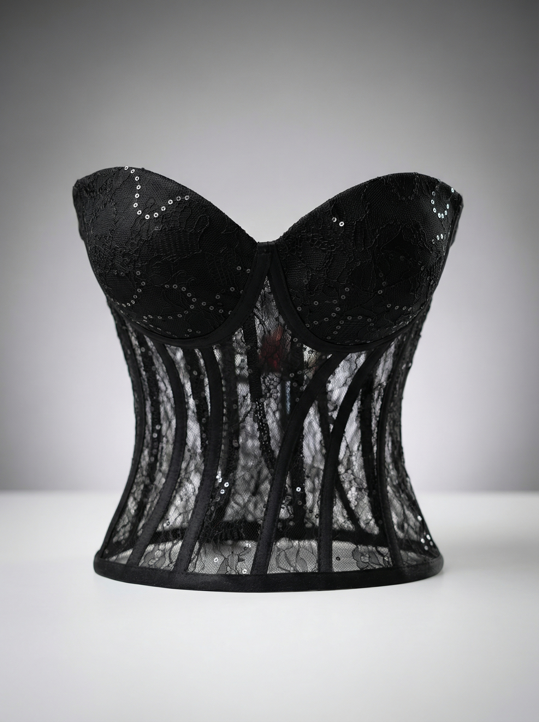 korset crni sa sljokicama za maturske haljine