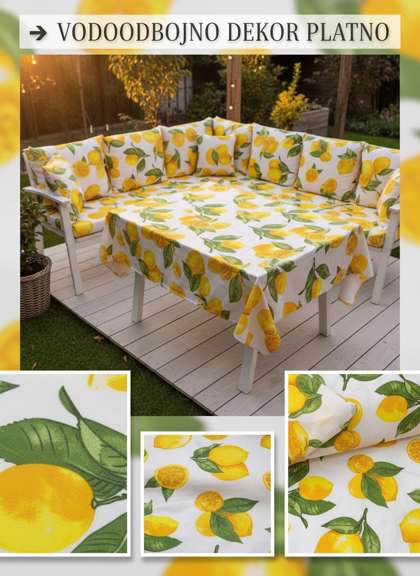 Teflonski Dekor Sareni Platno za Baštenski Nameštaj - DjinaTeks