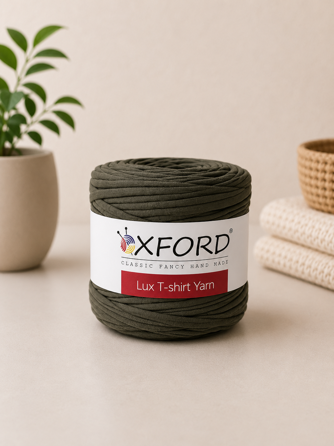 OXFORD Lux T-Shirt Yarn – Recycled Textile Yarn za Torbe, Korpice i Heklane Dekoracije - DjinaTeks