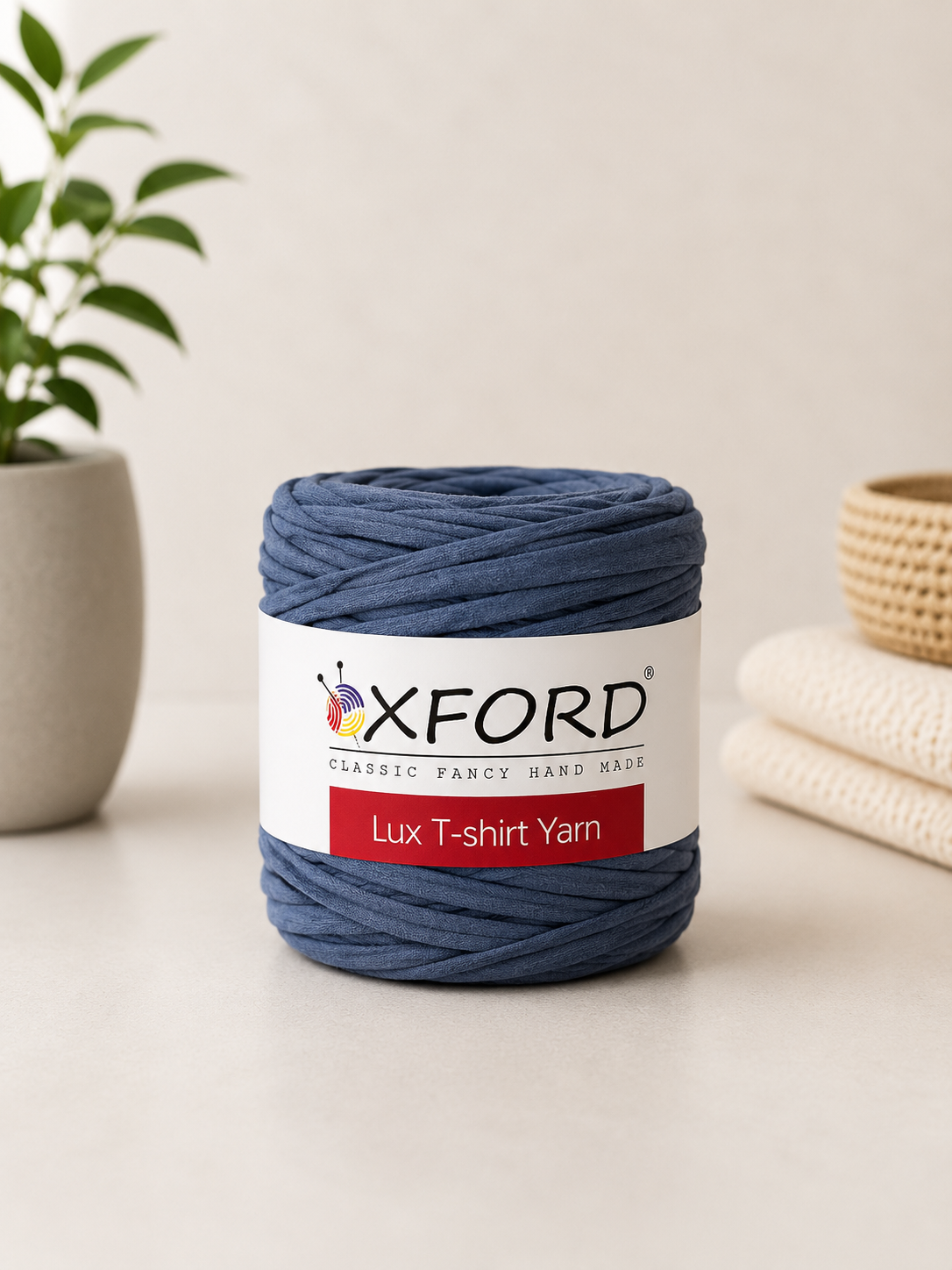 OXFORD Lux T-Shirt Yarn – Recycled Textile Yarn za Torbe, Korpice i Heklane Dekoracije - DjinaTeks