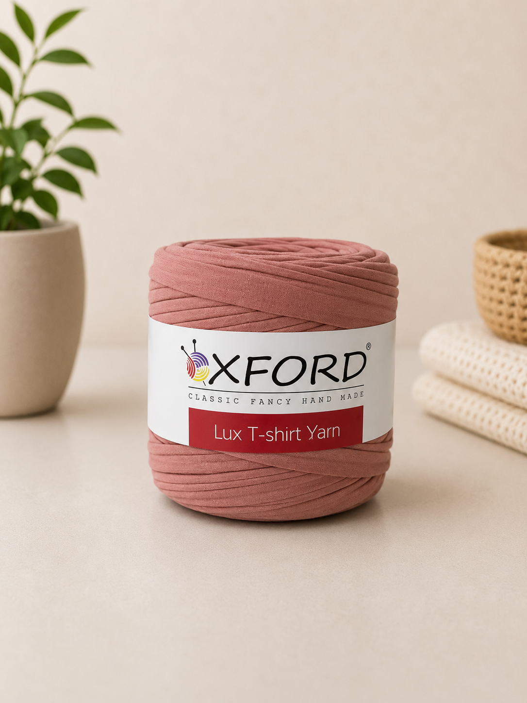 OXFORD Lux T-Shirt Yarn – Recycled Textile Yarn za Torbe, Korpice i Heklane Dekoracije - DjinaTeks