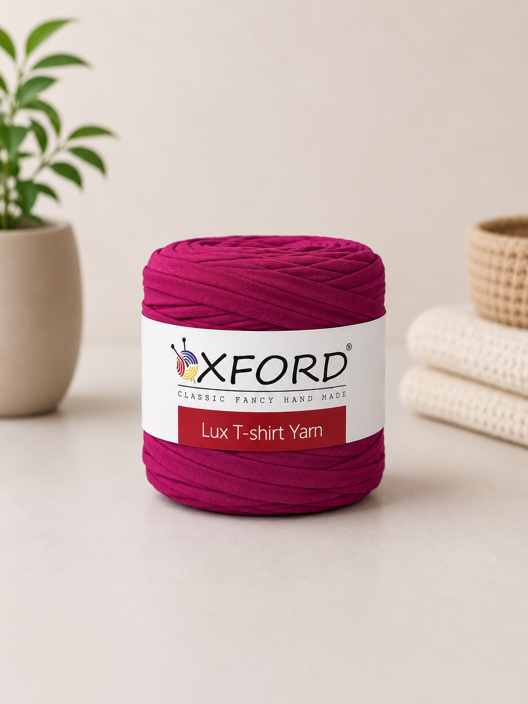 OXFORD Lux T-Shirt Yarn – Recycled Textile Yarn za Torbe, Korpice i Heklane Dekoracije - DjinaTeks