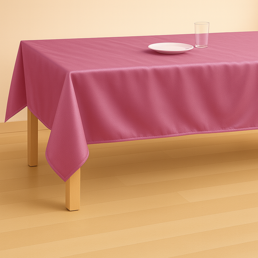 Pink Damast Glat Gotov Stolnjak Više Dimenzija (135x135, 180x135, 220x135, 275x135)