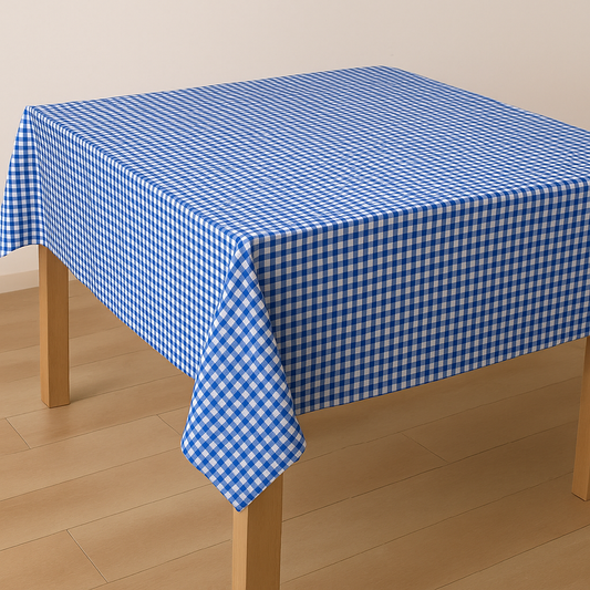 Plavi Karirani Stolnjak Kanafast – Više Dimenzija (130x130, 130x170, fi130…)
