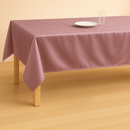 Puder Roze Damast Glat Gotov Stolnjak Više Dimenzija (135x135, 180x135, 220x135, 275x135)