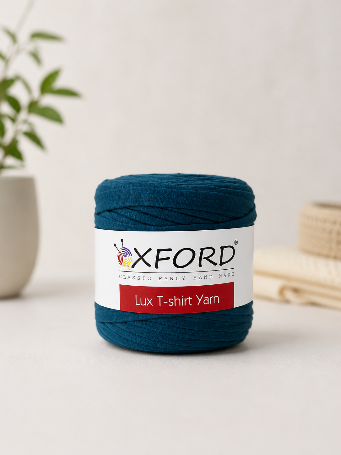 OXFORD Lux T-Shirt Yarn – Recycled Textile Yarn za Torbe, Korpice i Heklane Dekoracije - DjinaTeks