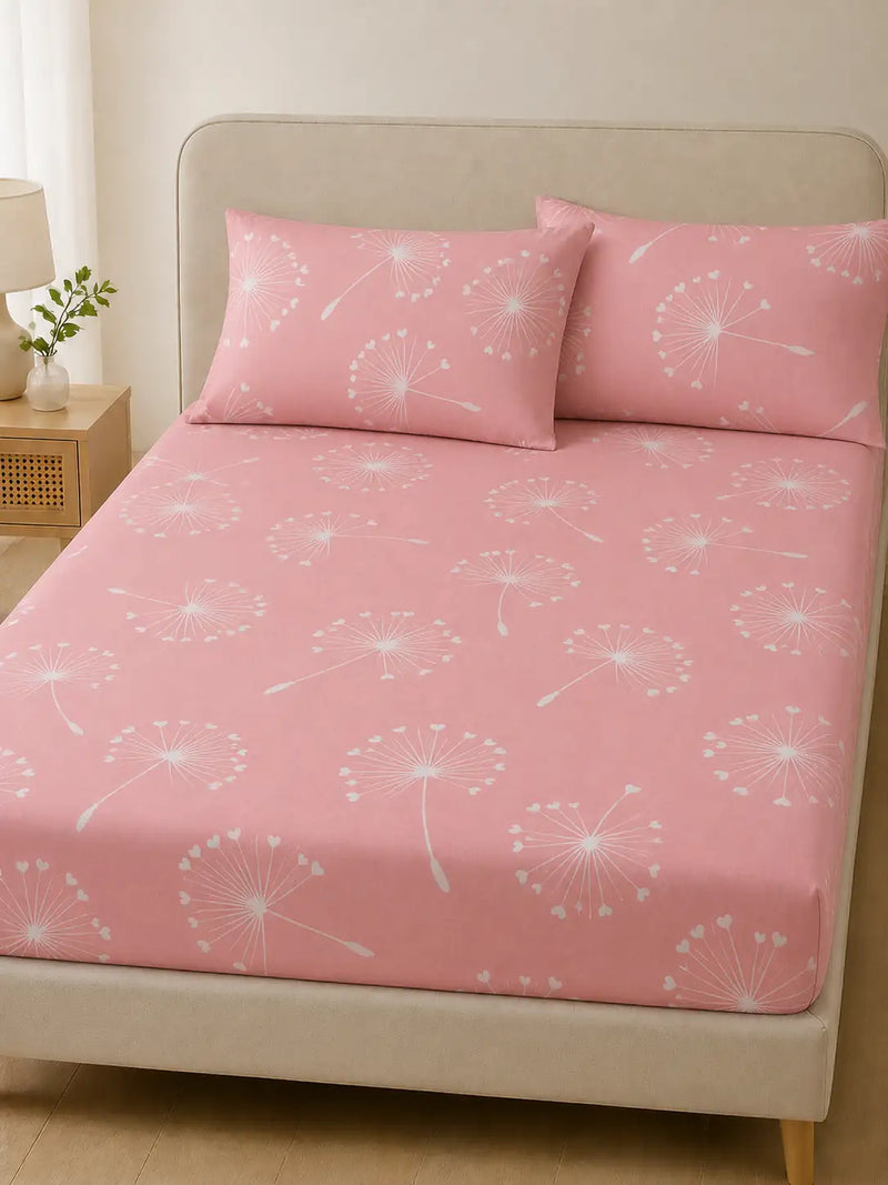 Ranfors posteljina po meri – roze maslačak – 100% pamuk