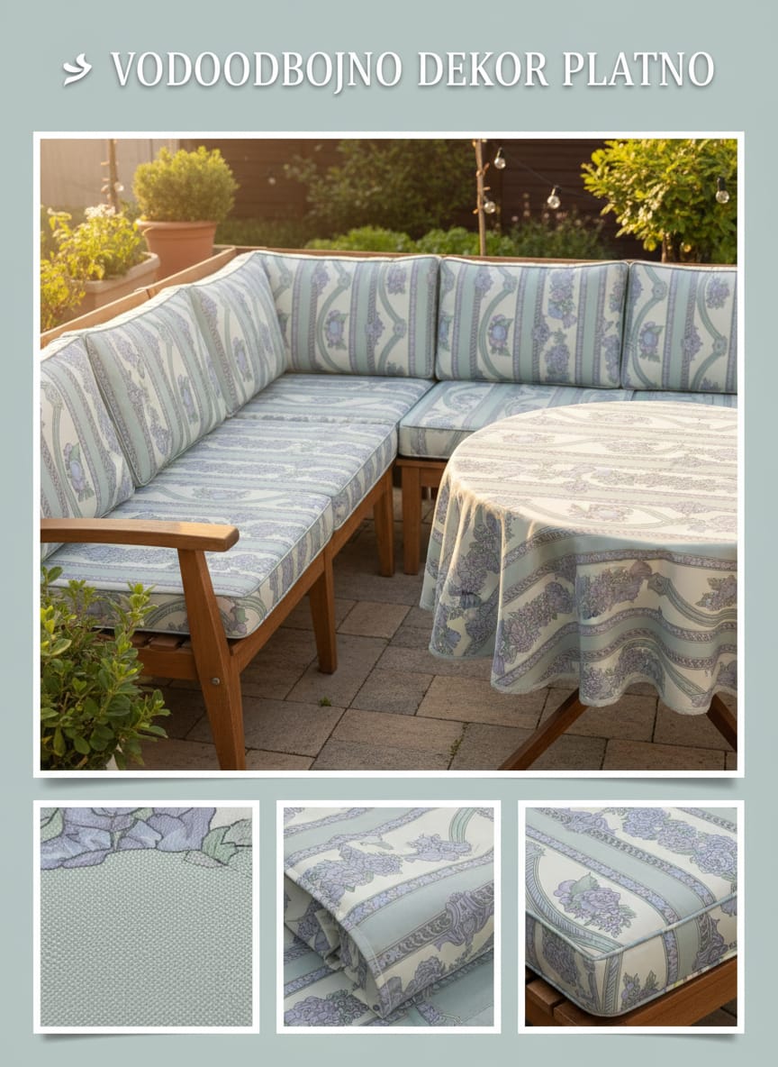 Teflonski Dekor Sareni Platno za Baštenski Nameštaj - DjinaTeks